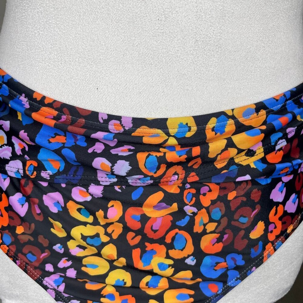 Multicolor Leopard Print Two-Piece Set Beach Summ… - image 5